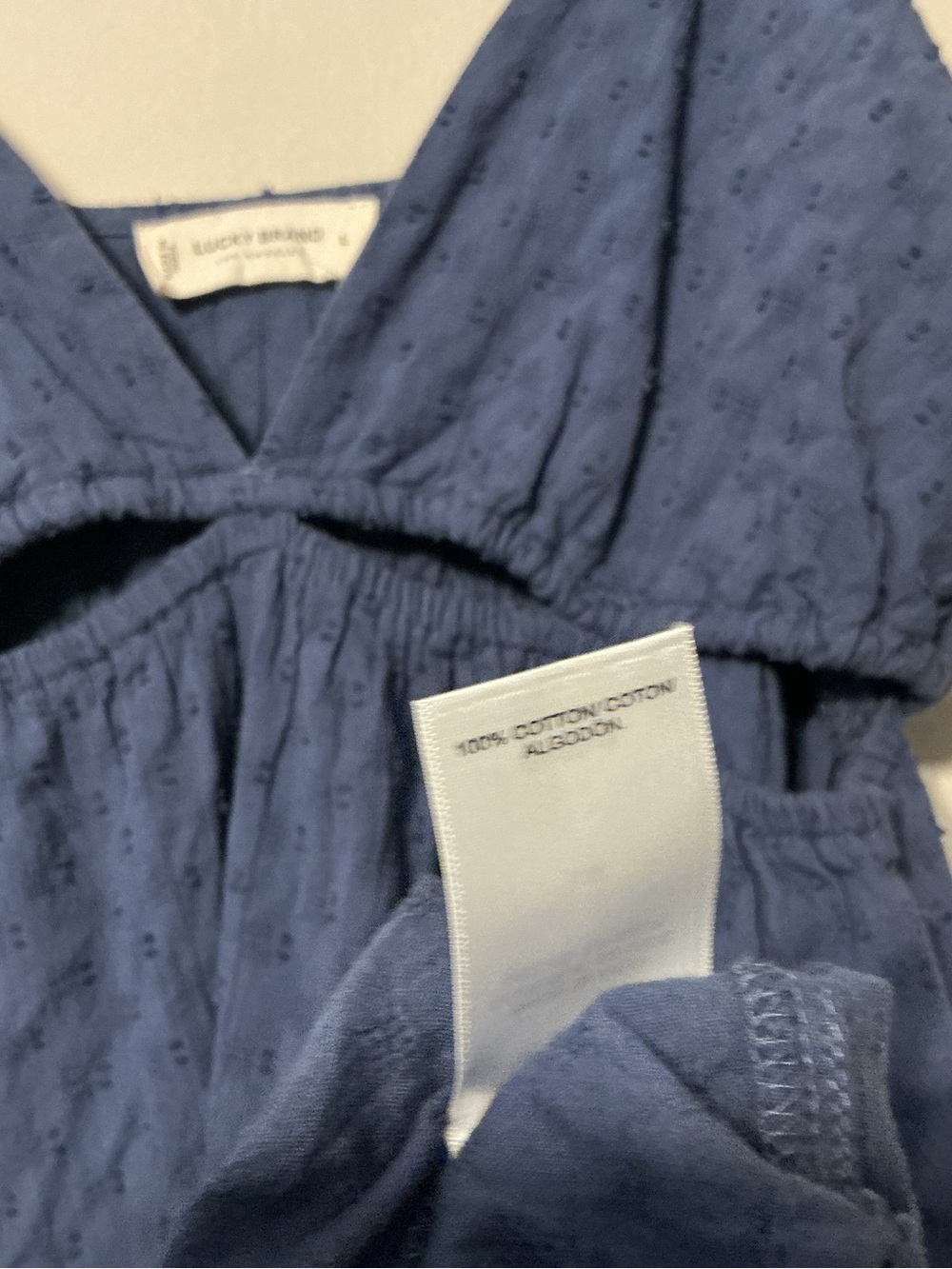 Lucky Brand Dark Blue Tiered Maxi Sundress - Picture 9 of 9